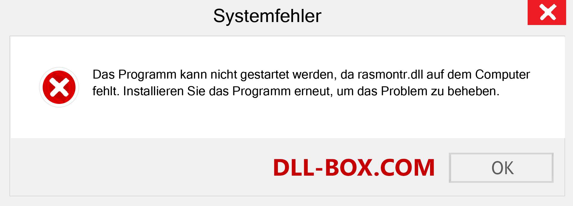 rasmontr.dll-Datei fehlt?. Download für Windows 7, 8, 10 - Fix rasmontr dll Missing Error unter Windows, Fotos, Bildern